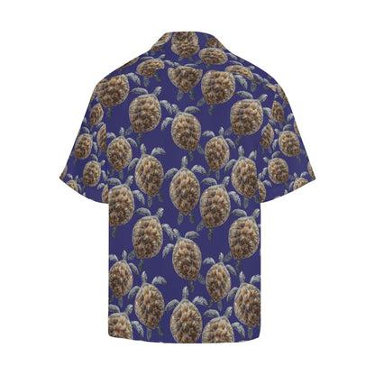 Sea Turtle Pattern Print Design T05 Men Hawaiian Shirt-JorJune