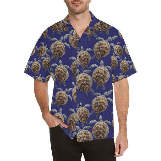 Sea Turtle Pattern Print Design T05 Men Hawaiian Shirt-JorJune