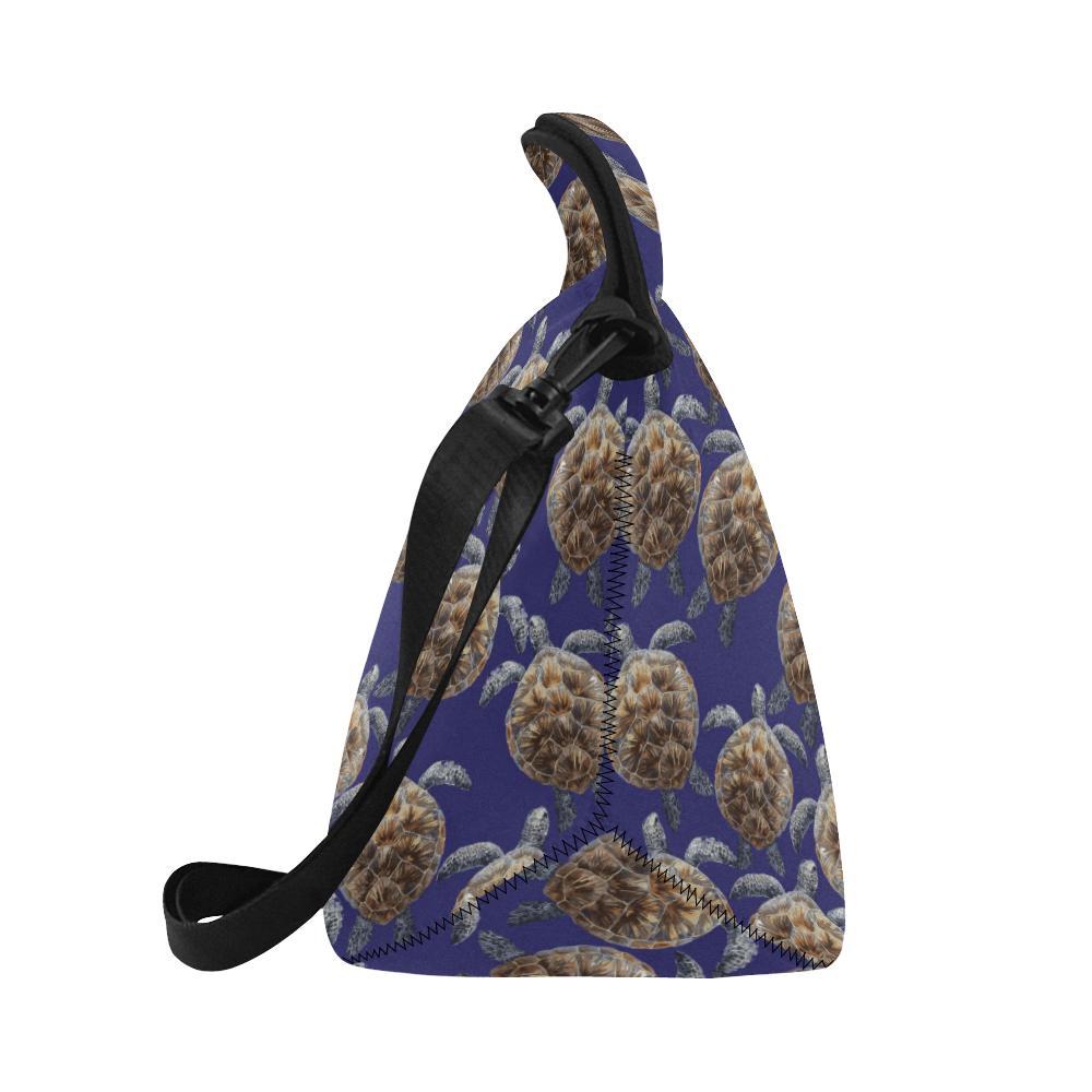 Sea Turtle Pattern Print Design T05 Neoprene Lunch Bag-JorJune