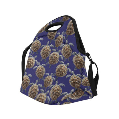 Sea Turtle Pattern Print Design T05 Neoprene Lunch Bag-JorJune