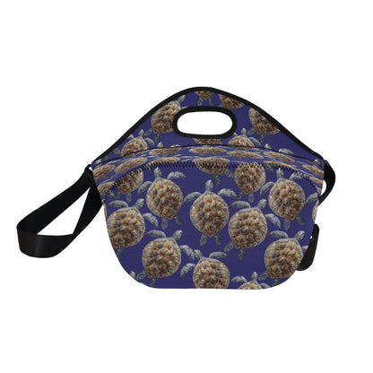 Sea Turtle Pattern Print Design T05 Neoprene Lunch Bag-JorJune