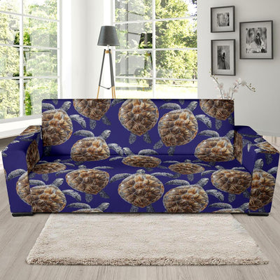 Sea Turtle Pattern Print Design T05 Sofa Slipcover-JORJUNE.COM