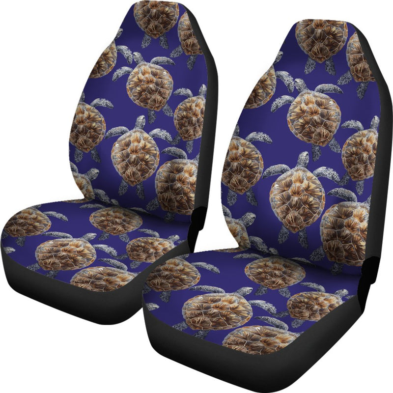 Sea Turtle Pattern Print Design T05 Universal Fit Car Seat Covers-JorJune