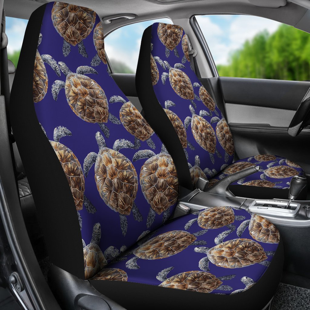 Sea Turtle Pattern Print Design T05 Universal Fit Car Seat Covers-JorJune