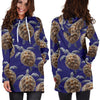 Sea Turtle Pattern Print Design T05 Women Hoodie Dress