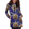 Sea Turtle Pattern Print Design T05 Women Hoodie Dress