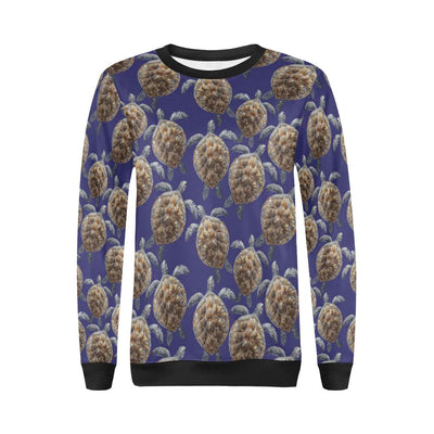 Sea Turtle Pattern Print Design T05 Women Long Sleeve Sweatshirt-JorJune