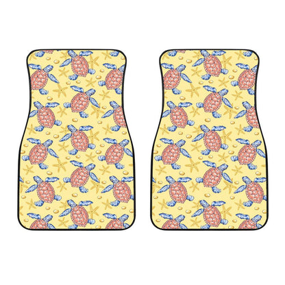Sea Turtle Pattern Print Design T06 Car Floor Mats-JORJUNE.COM