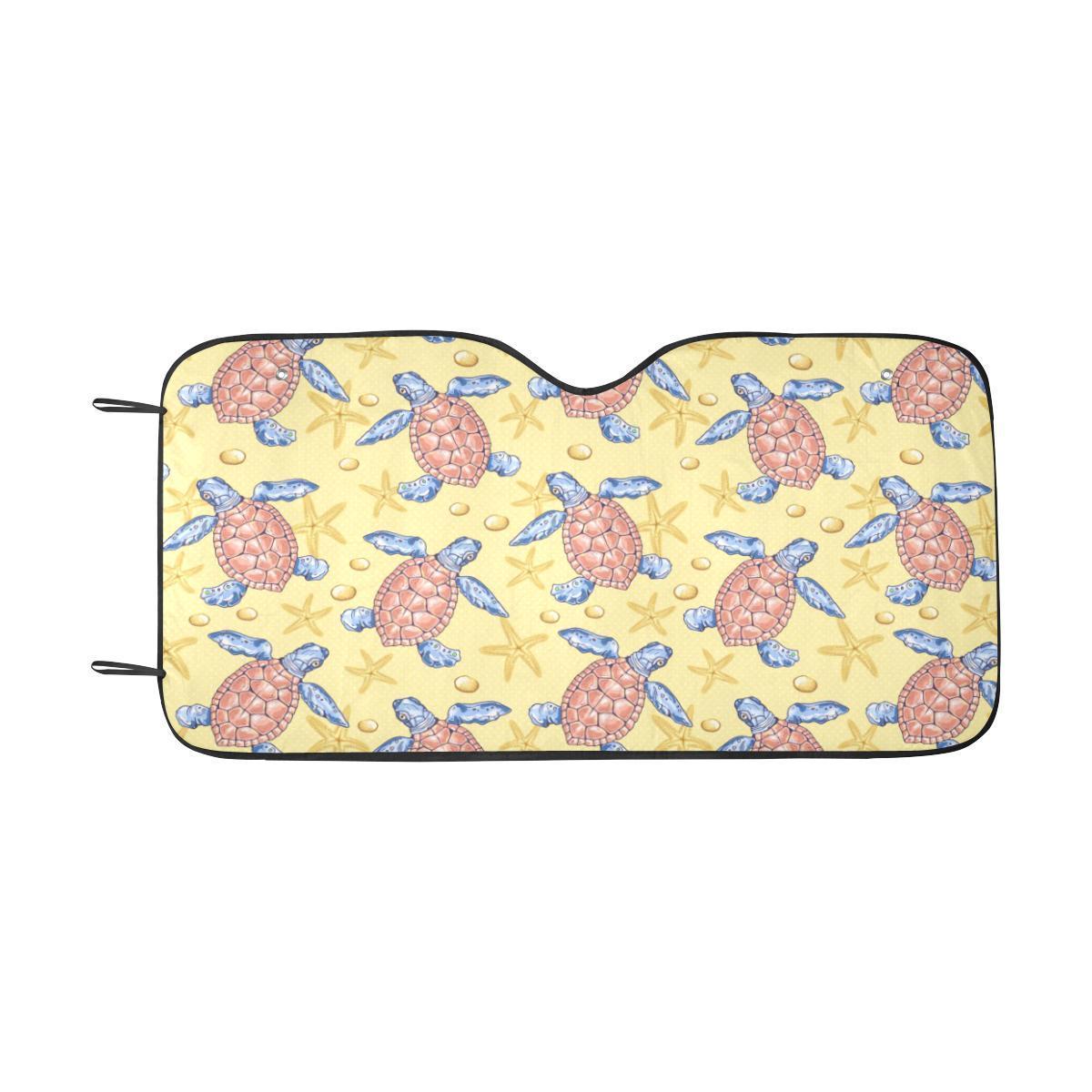 Sea Turtle Pattern Print Design T06 Car Sun Shade-JorJune