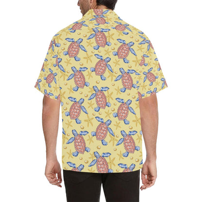 Sea Turtle Pattern Print Design T06 Men Hawaiian Shirt-JorJune