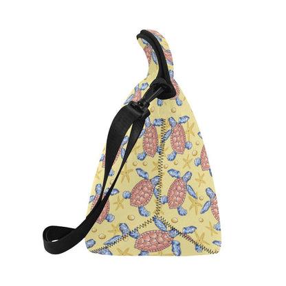 Sea Turtle Pattern Print Design T06 Neoprene Lunch Bag-JorJune