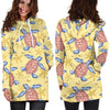 Sea Turtle Pattern Print Design T06 Women Hoodie Dress
