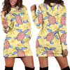 Sea Turtle Pattern Print Design T06 Women Hoodie Dress