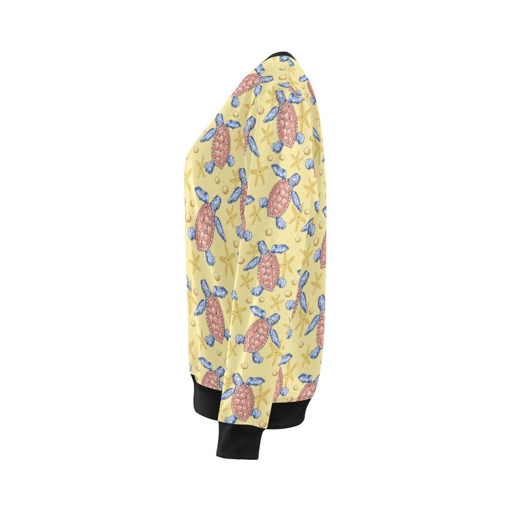 Sea Turtle Pattern Print Design T06 Women Long Sleeve Sweatshirt-JorJune