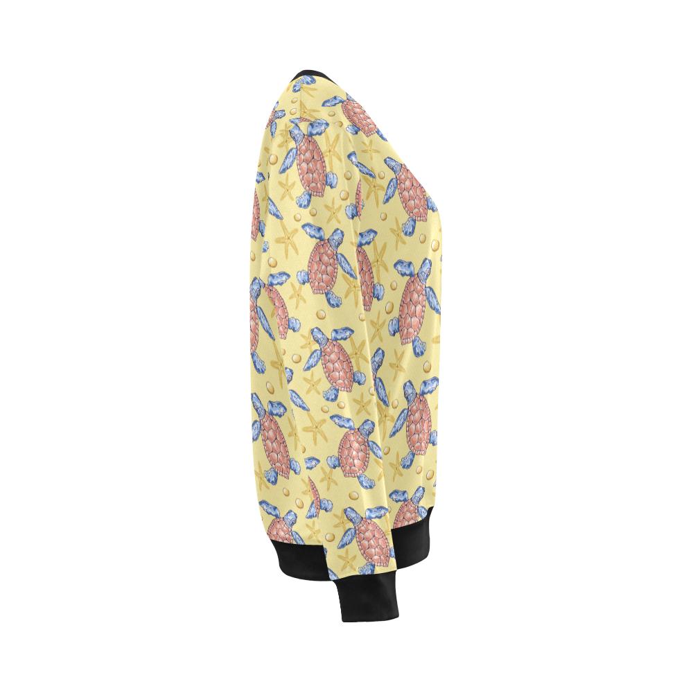 Sea Turtle Pattern Print Design T06 Women Long Sleeve Sweatshirt-JorJune