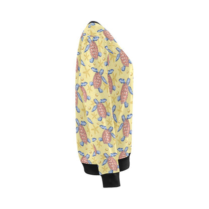 Sea Turtle Pattern Print Design T06 Women Long Sleeve Sweatshirt-JorJune