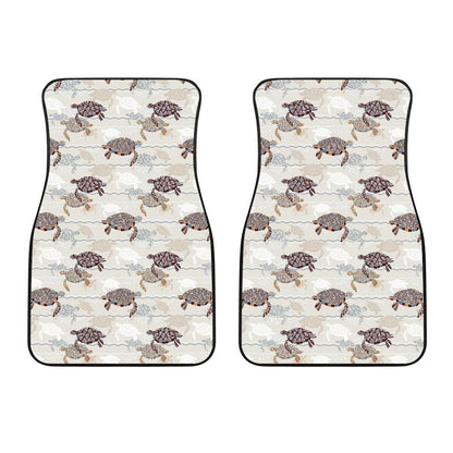 Sea Turtle Pattern Print Design T07 Car Floor Mats-JORJUNE.COM