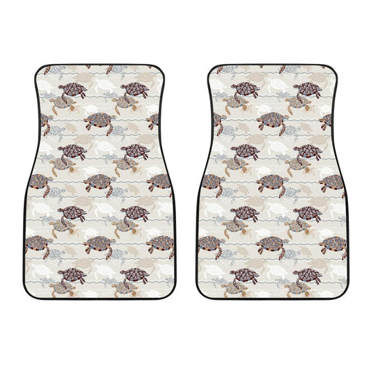 Sea Turtle Pattern Print Design T07 Car Floor Mats-JORJUNE.COM