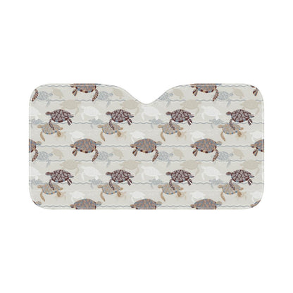 Sea Turtle Pattern Print Design T07 Car Sun Shade-JorJune