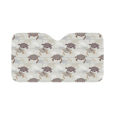 Sea Turtle Pattern Print Design T07 Car Sun Shade-JorJune