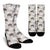 Sea Turtle Pattern Print Design T07 Crew Socks-JORJUNE.COM