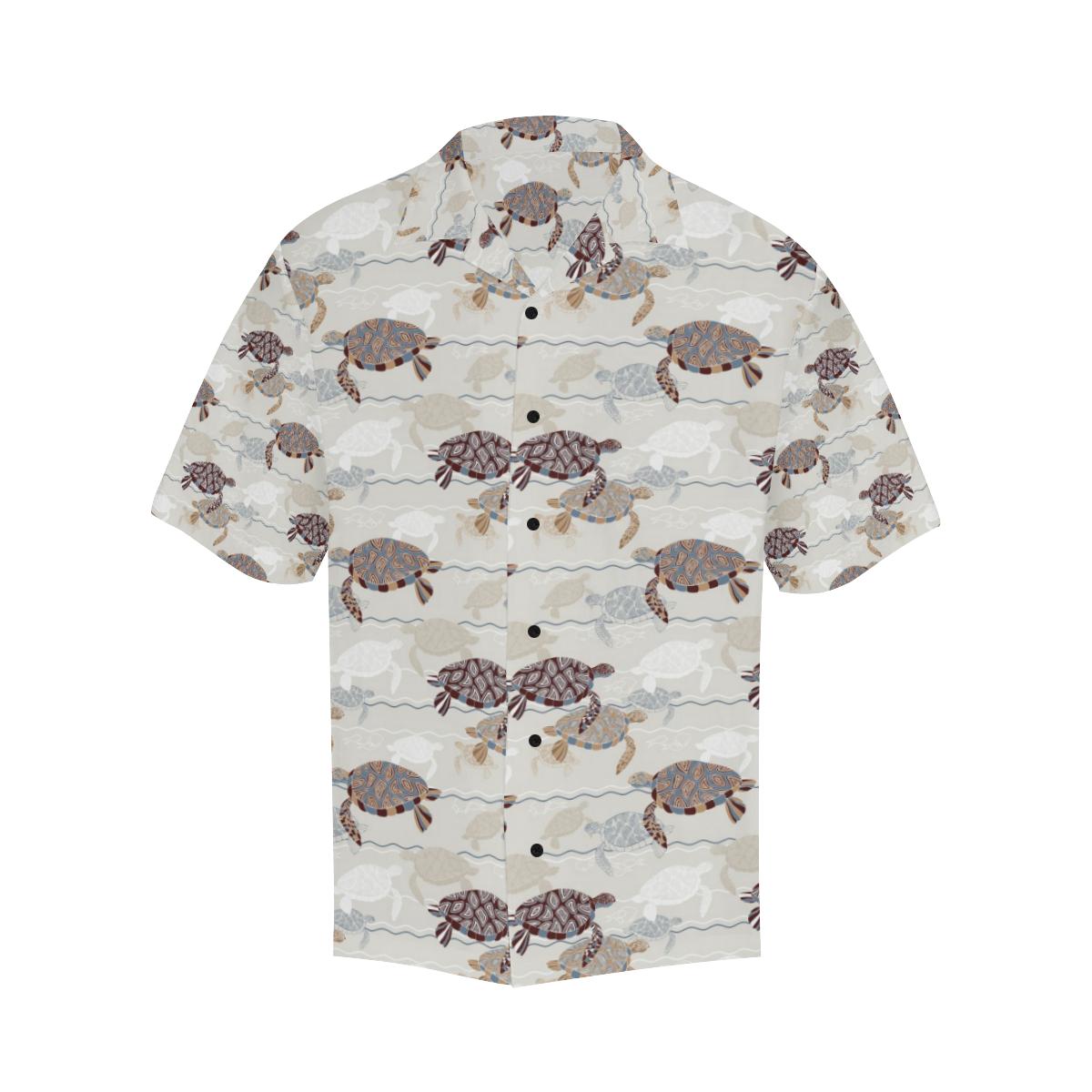 Sea Turtle Pattern Print Design T07 Men Hawaiian Shirt-JorJune