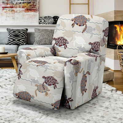 Sea Turtle Pattern Print Design T07 Recliner Slipcover-JORJUNE.COM