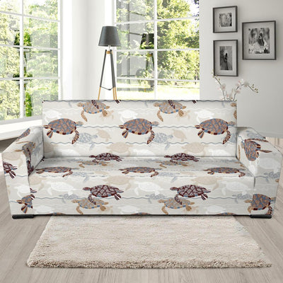 Sea Turtle Pattern Print Design T07 Sofa Slipcover-JORJUNE.COM