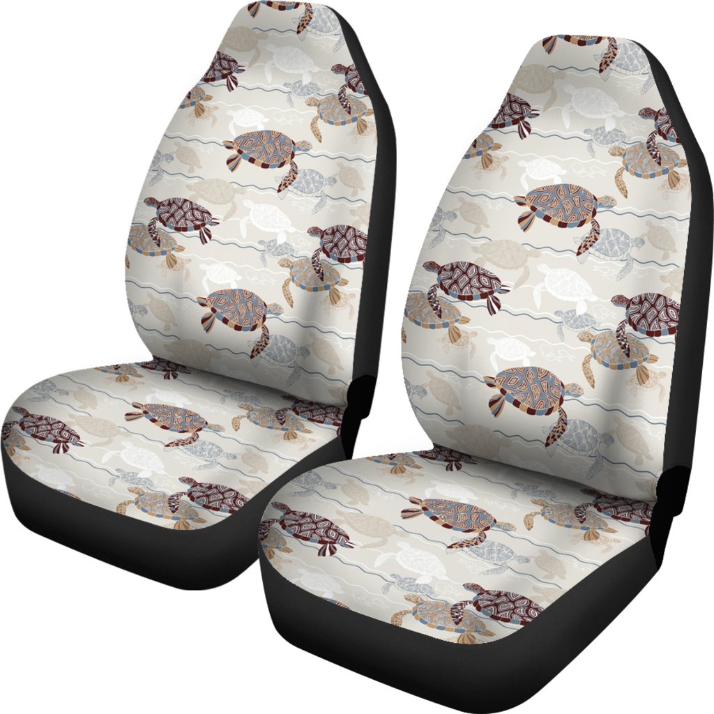 Sea Turtle Pattern Print Design T07 Universal Fit Car Seat Covers-JorJune
