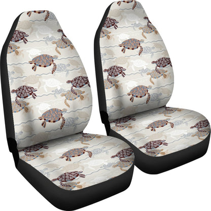 Sea Turtle Pattern Print Design T07 Universal Fit Car Seat Covers-JorJune