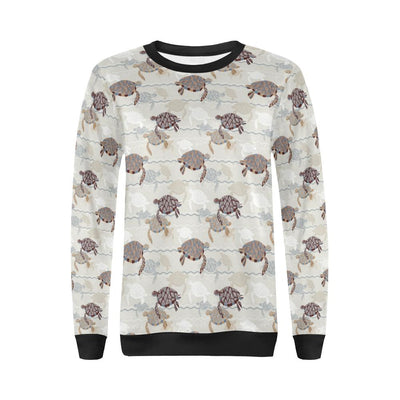 Sea Turtle Pattern Print Design T07 Women Long Sleeve Sweatshirt-JorJune