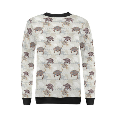 Sea Turtle Pattern Print Design T07 Women Long Sleeve Sweatshirt-JorJune