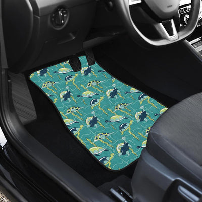 Sea Turtle Pattern Print Design T08 Car Floor Mats-JORJUNE.COM