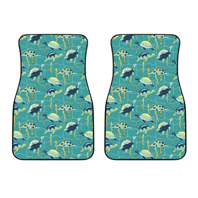 Sea Turtle Pattern Print Design T08 Car Floor Mats-JORJUNE.COM