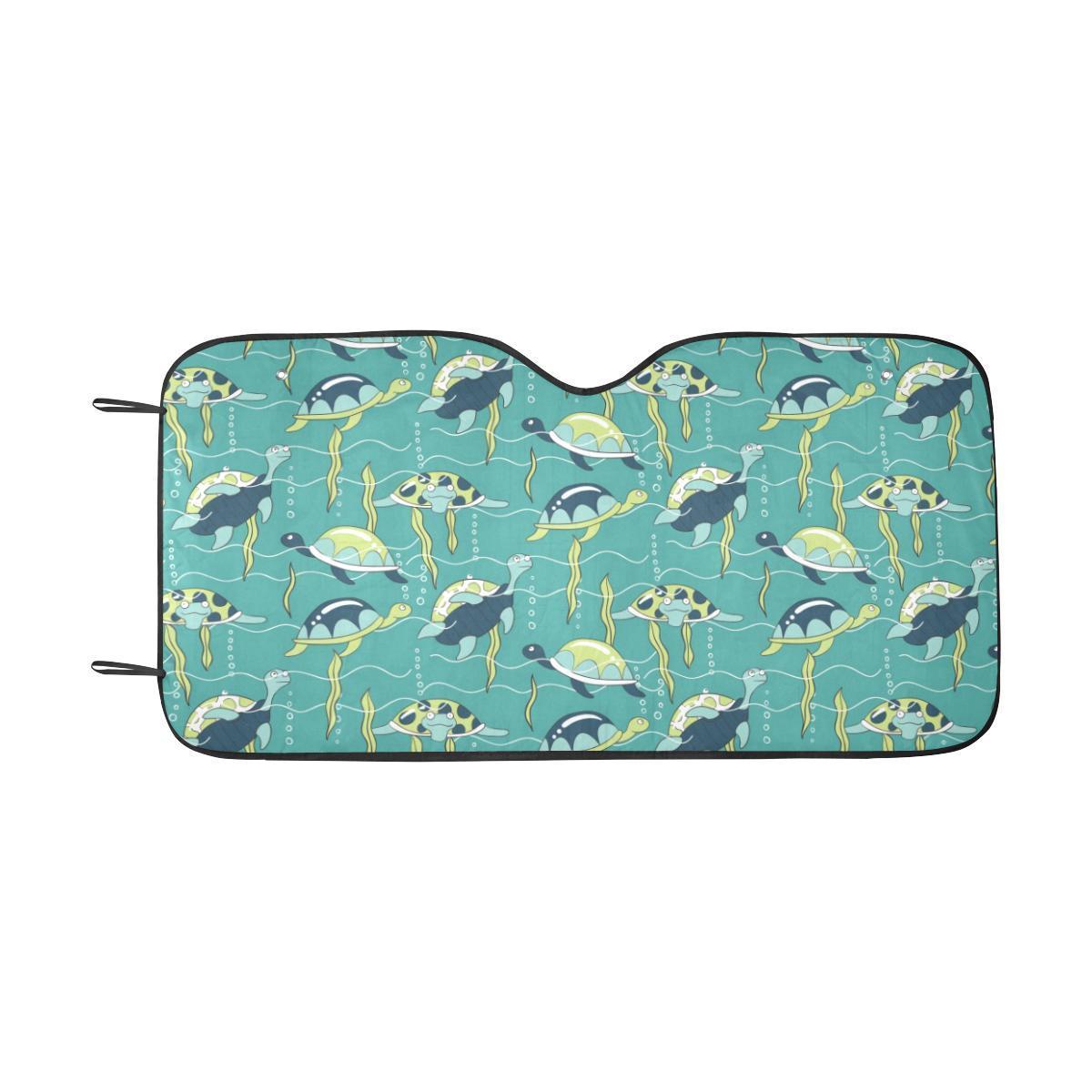 Sea Turtle Pattern Print Design T08 Car Sun Shade-JorJune