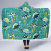 Sea Turtle Pattern Print Design T08 Hooded Blanket-JORJUNE.COM