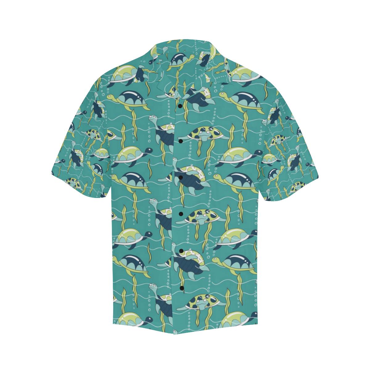 Sea Turtle Pattern Print Design T08 Men Hawaiian Shirt-JorJune
