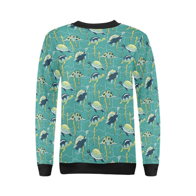 Sea Turtle Pattern Print Design T08 Women Long Sleeve Sweatshirt-JorJune