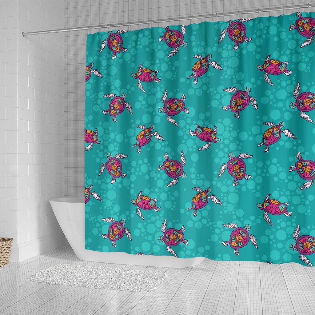 Sea Turtle Pattern Shower Curtain