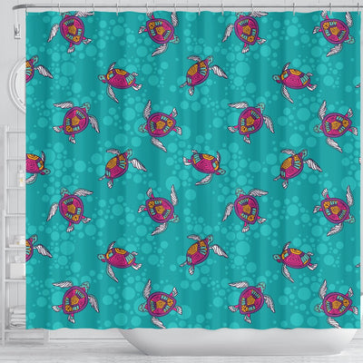 Sea Turtle Pattern Shower Curtain