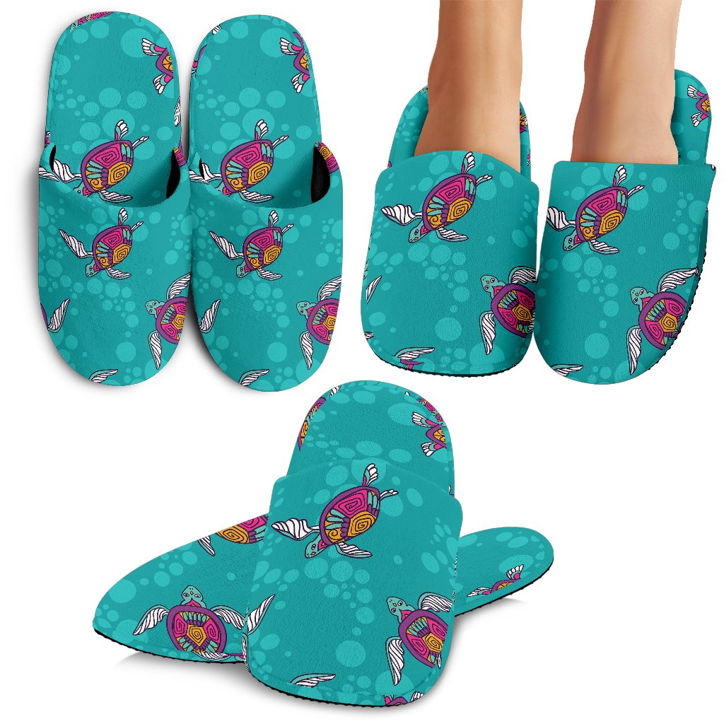 Sea Turtle Pattern Slippers