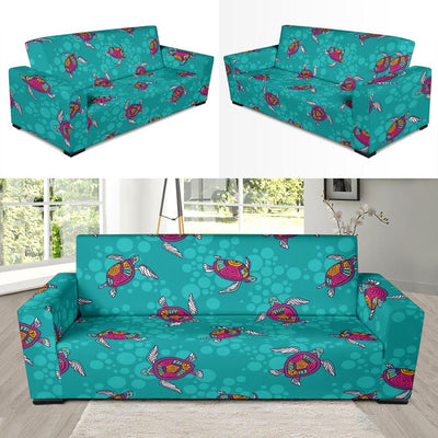 Sea Turtle Pattern Sofa Slipcover-JORJUNE.COM