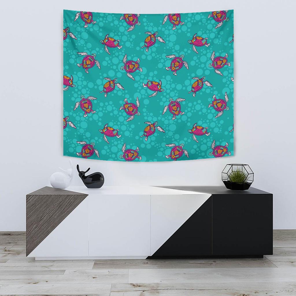 Sea Turtle Pattern Tapestry