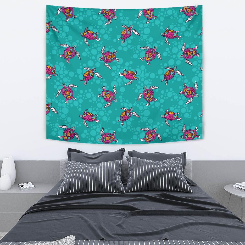 Sea Turtle Pattern Tapestry
