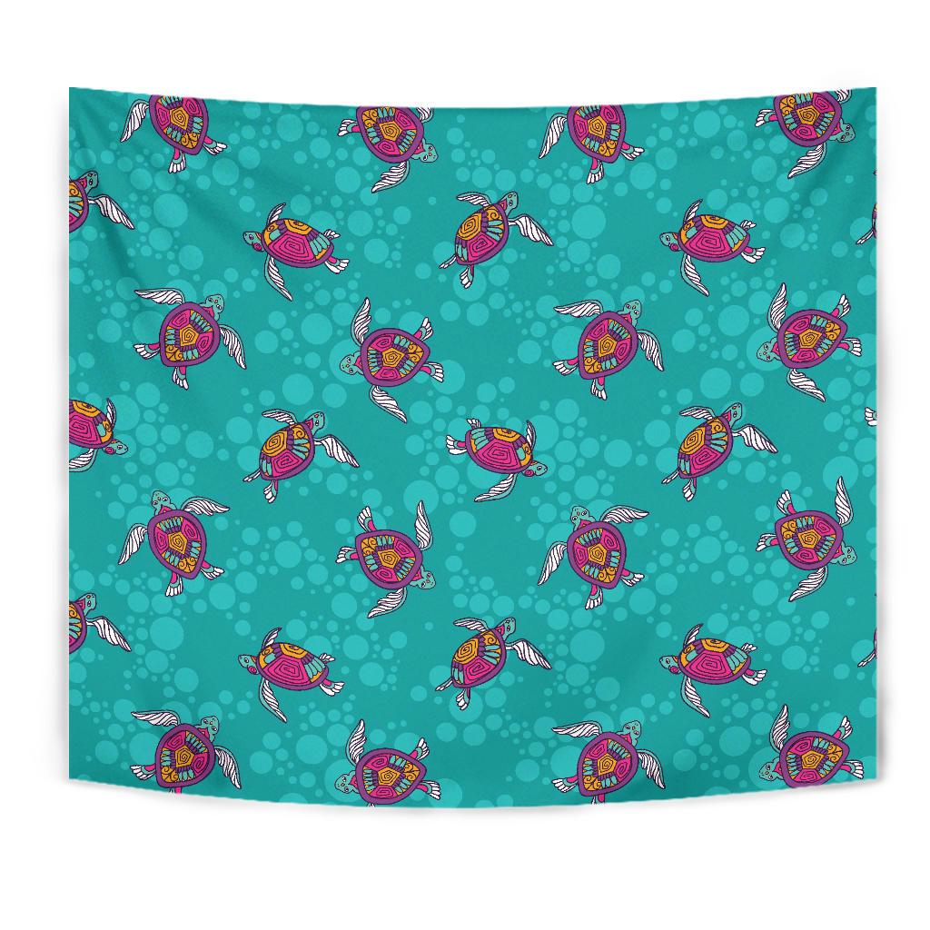 Sea Turtle Pattern Tapestry