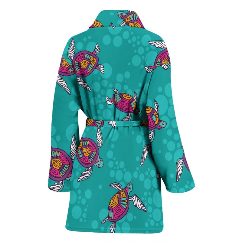 Sea Turtle Pattern Women Bath Robe