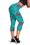 Sea Turtle Pattern Women Capris