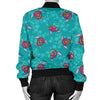 Sea Turtle Pattern Women Casual Bomber Jacket