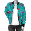 Sea Turtle Pattern Women Casual Bomber Jacket