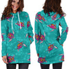 Sea Turtle Pattern Women Hoodie Dress